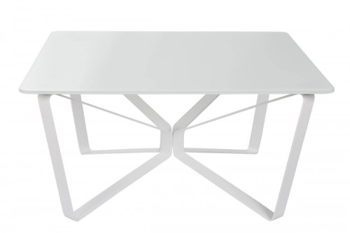 Стіл журнальний Nicolas LUTON S 89.5х89.5 скло білий глянець